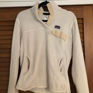 GREAT CONDITION! White Patagonia Wool Snap Fleece